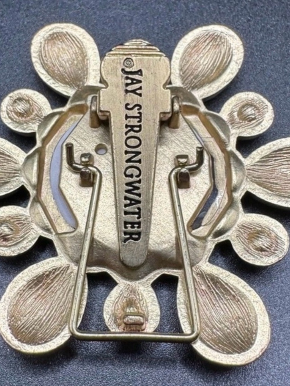 Jay Strongwater Gold and Silver Floral Clip picture frame